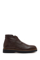 Men's Brown Lace-up Leather Boot | Derimod Men's Brown Lace-up Leather Boot | Derimod
