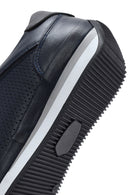Erkek Lacivert Bağcıklı Deri Casual Sneaker | Derimod Erkek Lacivert Bağcıklı Deri Casual Sneaker | Derimod