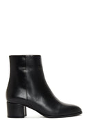 Women's Leather Zippered Heeled Boots | Derimod Women's Leather Zippered Heeled Boots | Derimod