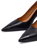 Kadın Siyah İnce Topuklu Deri Stiletto | Derimod Kadın Siyah İnce Topuklu Deri Stiletto | Derimod
