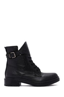 Women's Black Leather Zippered Boots | Derimod Women's Black Leather Zippered Boots | Derimod
