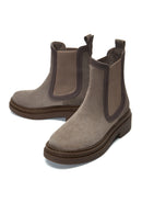Kadın Vizon Süet Deri Chelsea Bot | Derimod Kadın Vizon Süet Deri Chelsea Bot | Derimod