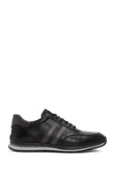 Erkek Siyah Bağcıklı Deri Sneaker | Derimod Erkek Siyah Bağcıklı Deri Sneaker | Derimod