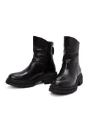 Women's Black Back Zipper Leather Boots | Derimod Women's Black Back Zipper Leather Boots | Derimod