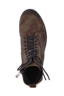 Women's Suede Leather Lace Up Boots | Derimod Women's Suede Leather Lace Up Boots | Derimod