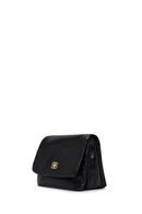 Woman Black Croc-Embossed Crossbody Bag | Derimod Woman Black Croc-Embossed Crossbody Bag | Derimod