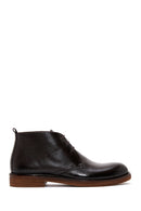 Men's Brown Lace-Up Leather Casual Boots | Derimod Men's Brown Lace-Up Leather Casual Boots | Derimod