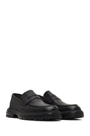 Men's Black Thick-Soled Leather Loafer | Derimod Men's Black Thick-Soled Leather Loafer | Derimod