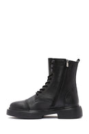 Men's Black Zippered Leather Casual Boots | Derimod Men's Black Zippered Leather Casual Boots | Derimod