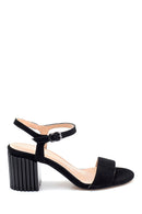 Women's Suede Heeled Sandals | Derimod Women's Suede Heeled Sandals | Derimod