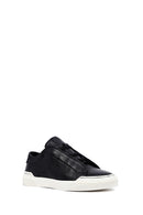Men's Black Lace Up Leather Sneakers | Derimod Men's Black Lace Up Leather Sneakers | Derimod