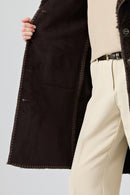 Corvara Women's Brown Teddy Coat | Derimod Corvara Women's Brown Teddy Coat | Derimod