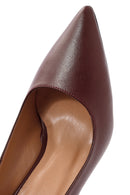 Kadın Bordo İnce Topuklu Deri Stiletto | Derimod Kadın Bordo İnce Topuklu Deri Stiletto | Derimod