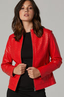Latoya Women's Leather Jacket | Derimod Latoya Women's Leather Jacket | Derimod