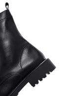 Women's Black Zippered Leather Boots | Derimod Women's Black Zippered Leather Boots | Derimod