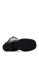 Women's Black Leather Buckle Boots | Derimod Women's Black Leather Buckle Boots | Derimod
