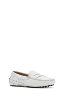 Women's White Leather Loafer | Derimod Women's White Leather Loafer | Derimod