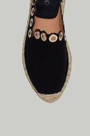 Black Women's Espadrille Slippers | Derimod Black Women's Espadrille Slippers | Derimod