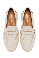 Kadın Bej Deri Loafer | Derimod Kadın Bej Deri Loafer | Derimod