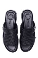 Men's Leather Printed Slippers | Derimod Men's Leather Printed Slippers | Derimod