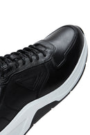 Erkek Siyah Deri Sneaker | Derimod Erkek Siyah Deri Sneaker | Derimod