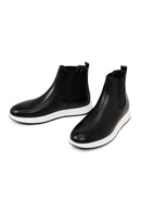 Men's Black Leather Chelsea Sport Boot | Derimod Men's Black Leather Chelsea Sport Boot | Derimod