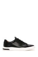 Men's Black Lace-up Leather Sneaker | Derimod Men's Black Lace-up Leather Sneaker | Derimod
