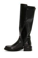Women's Black Buckle Zippered Leather Boots | Derimod Women's Black Buckle Zippered Leather Boots | Derimod