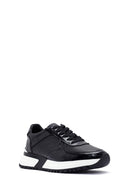 Erkek Siyah Bağcıklı Deri Sneaker | Derimod Erkek Siyah Bağcıklı Deri Sneaker | Derimod