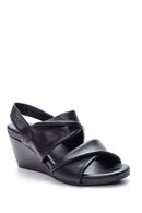 Women's Wedge Heeled Leather Sandals | Derimod Women's Wedge Heeled Leather Sandals | Derimod