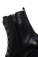 Women's Black Leather Zippered Heeled Boots | Derimod Women's Black Leather Zippered Heeled Boots | Derimod