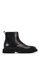 Men's Black Zippered Leather Boot | Derimod Men's Black Zippered Leather Boot | Derimod