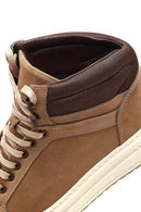 Men's Beige Lace-Up Thick-Soled Nubuck Leather Sports Boots | Derimod Men's Beige Lace-Up Thick-Soled Nubuck Leather Sports Boots | Derimod