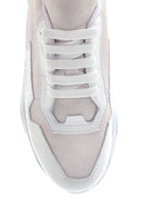 Women's White Leather High Sole Sneaker | Derimod Women's White Leather High Sole Sneaker | Derimod