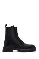 Men's Black Leather Boots Flat Boots | Derimod Men's Black Leather Boots Flat Boots | Derimod