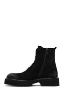 Men's Black Suede Leather Zippered Boots | Derimod Men's Black Suede Leather Zippered Boots | Derimod