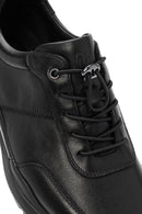 Erkek Siyah Bağcıklı Deri Casual Sneaker | Derimod Erkek Siyah Bağcıklı Deri Casual Sneaker | Derimod