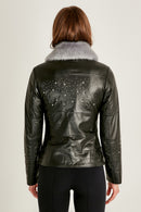 Clara Women's Leather Jacket | Derimod Clara Women's Leather Jacket | Derimod