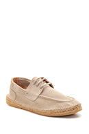 Men's Beige Suede Leather Espadrille | Derimod Men's Beige Suede Leather Espadrille | Derimod