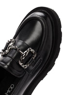 Women's Black Buckle Detailed Masculine Loafer | Derimod Women's Black Buckle Detailed Masculine Loafer | Derimod
