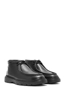 Men's Black Lace-Up Leather Casual Boots | Derimod Men's Black Lace-Up Leather Casual Boots | Derimod