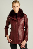 Emily Women's Leather Jacket | Derimod Emily Women's Leather Jacket | Derimod