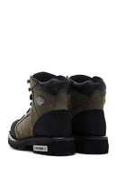 Harley Davidson Men's Khaki Leather Clemente Boots | Derimod Harley Davidson Men's Khaki Leather Clemente Boots | Derimod