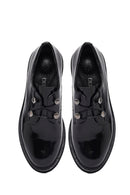 Woman Black Patent Leather Leather Casual Shoes | Derimod Woman Black Patent Leather Leather Casual Shoes | Derimod