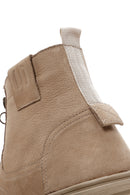 Men's Beige Casual Nubuck Leather Boots | Derimod Men's Beige Casual Nubuck Leather Boots | Derimod
