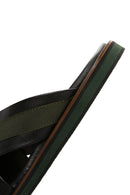 Men's Black Leather Slippers | Derimod Men's Black Leather Slippers | Derimod