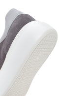 Men's Gray Thick Soled Suede Leather Sneaker | Derimod Men's Gray Thick Soled Suede Leather Sneaker | Derimod