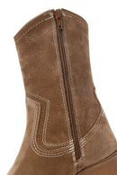 Women's Suede Leather Cowboy Boots | Derimod Women's Suede Leather Cowboy Boots | Derimod