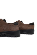 Men's Brown Lace-Up Thick-Soled Suede Leather Casual Shoes | Derimod Men's Brown Lace-Up Thick-Soled Suede Leather Casual Shoes | Derimod