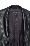 Juliet Women's Black Fur Leather Coat | Derimod Juliet Women's Black Fur Leather Coat | Derimod